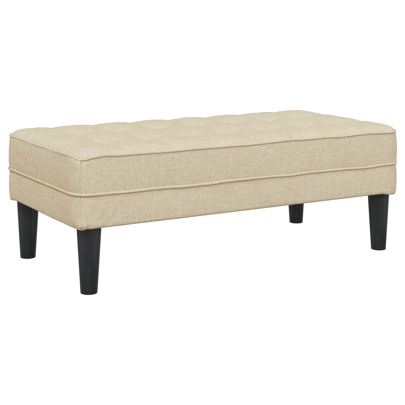 Sofa Set mit Kissen 2 pcs Creme Polyester
