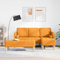 Sofa Set mit Kissen 2 pcs Dunkelgelb Polyester