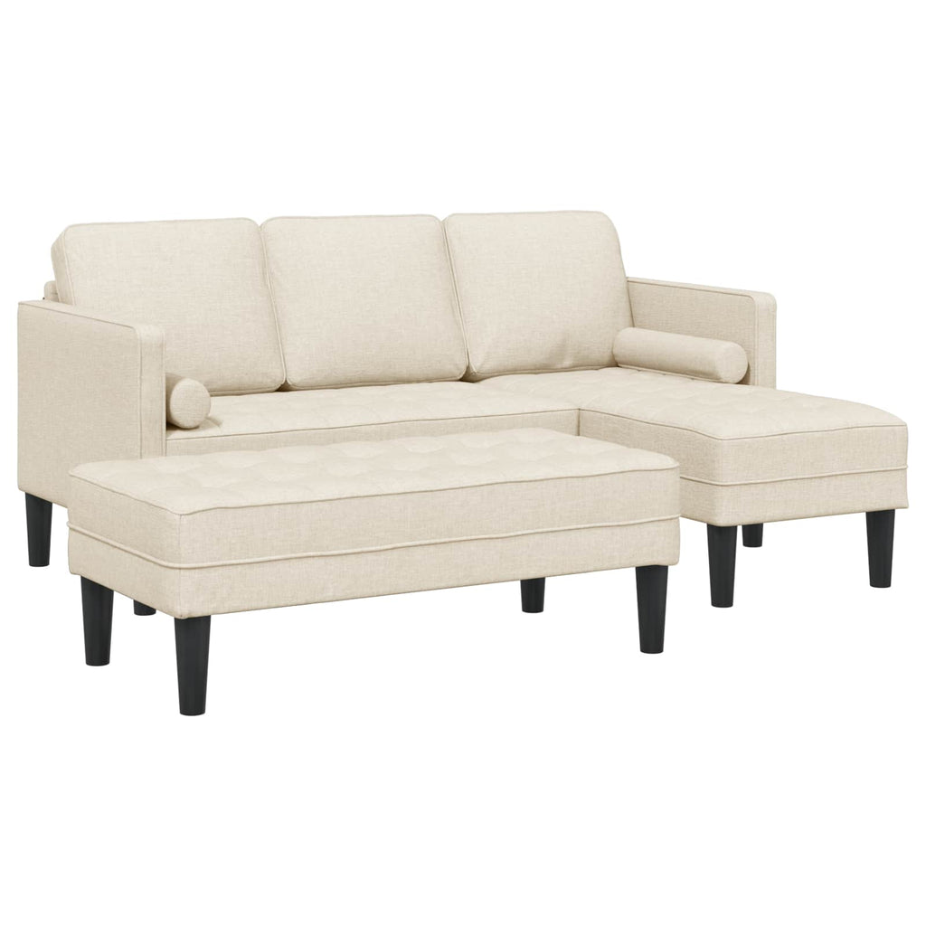Sofa Set mit Kissen 2 pcs Leinen Polyester