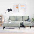 Sofa Set mit Kissen 2 pcs Hellgrau Polyester