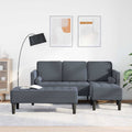Sofa Set mit Kissen 2 pcs Dunkelgrau Polyester