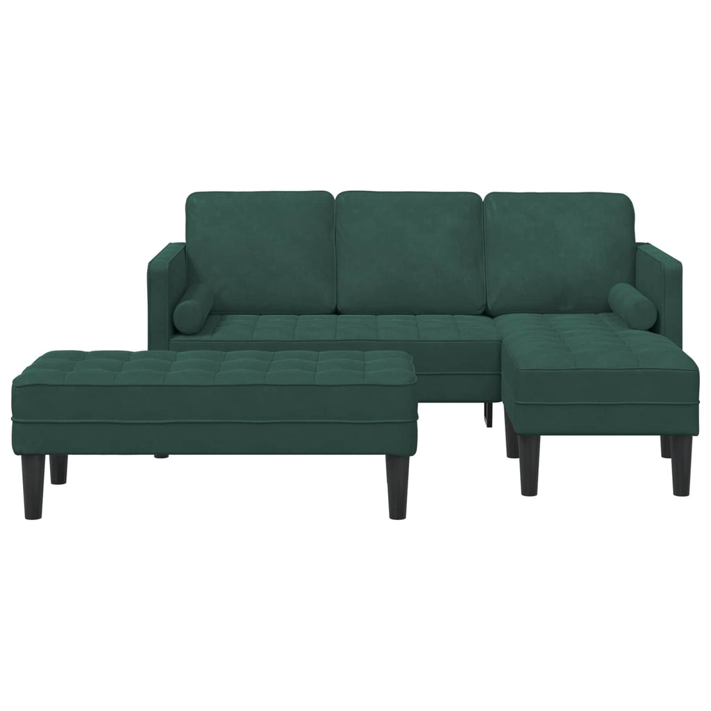 Sofa Set mit Kissen 2 pcs Dunkelgrün Polyester