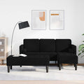Sofa Set mit Kissen 2 pcs Schwarz Polyester