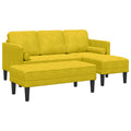Sofa Set mit Kissen 2 pcs Gelb Polyester