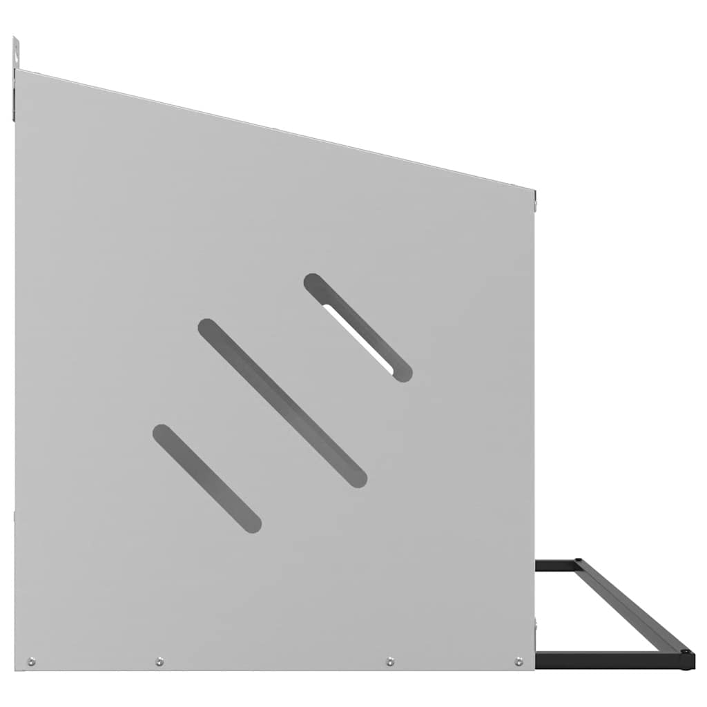 Hühner-Nistkasten mit 3 Fächern Verzinktes Silber Metall