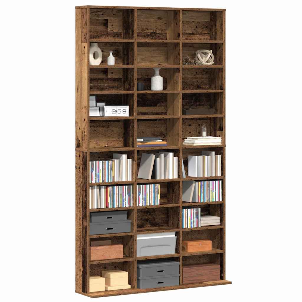 CD Regal mit Regal Altholz 101 x 23 x 177,5 cm Holzwerkstoff