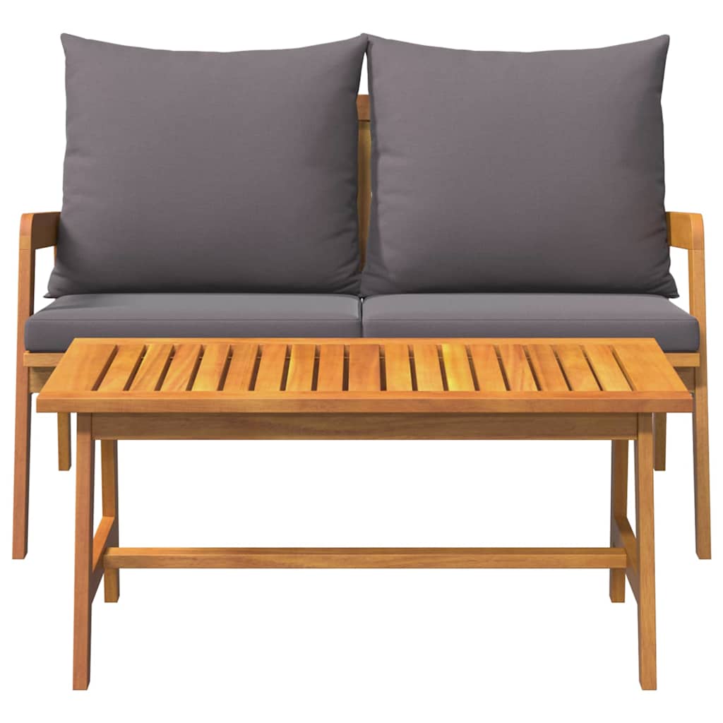 Bistrogarnitur mit Kissen 2 pcs Öl-Natur Massivholz Akazie