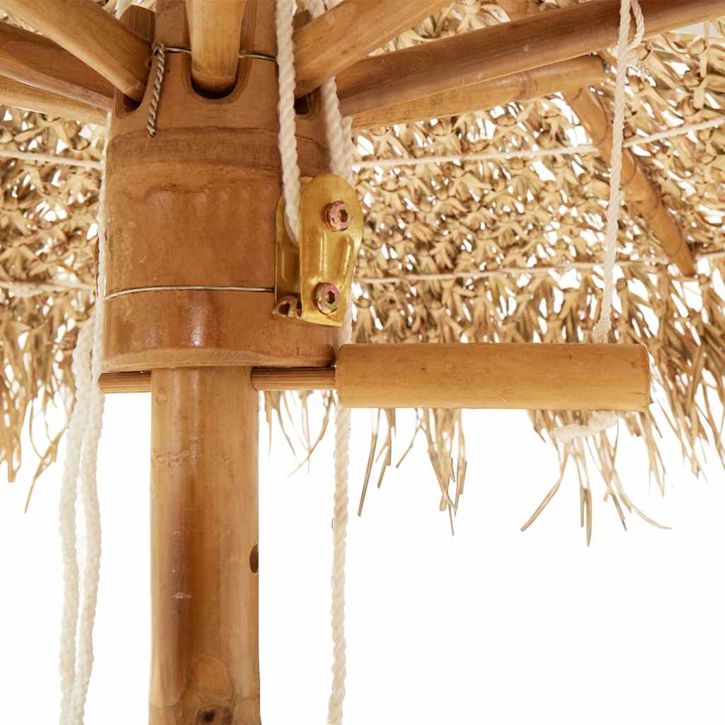 Tiki-Schirm mit Bananenblatt-Dach 240 cm Bambus