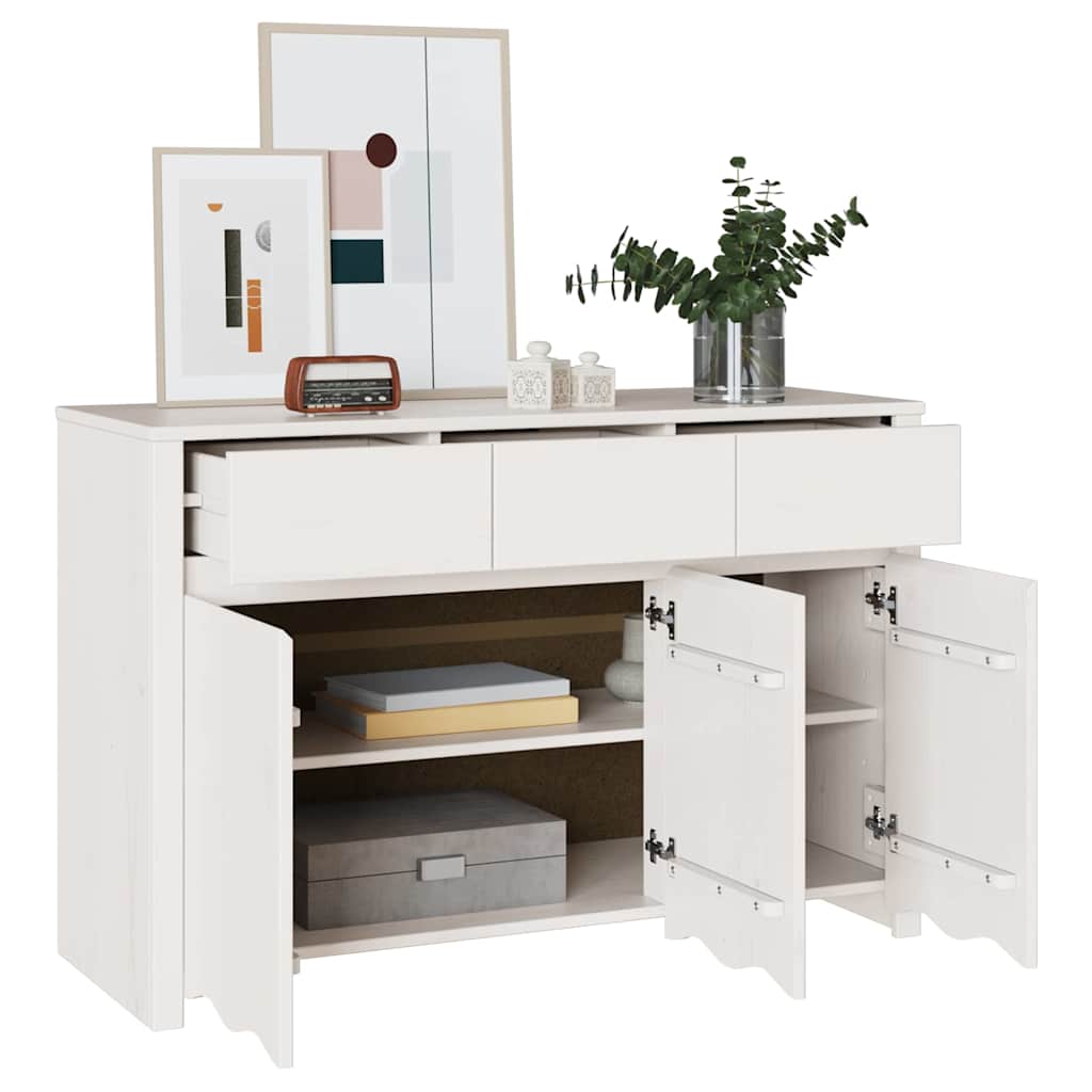 Sideboard Drammen Weiß 114 x 43 x 75,5 cm Massivholz Kiefer