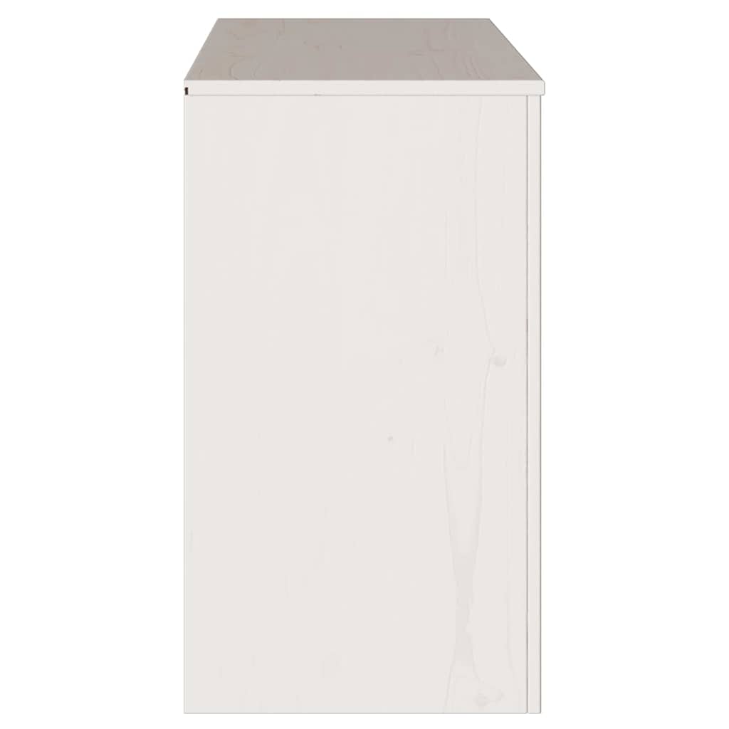 Sideboard Drammen Weiß 114 x 43 x 75,5 cm Massivholz Kiefer