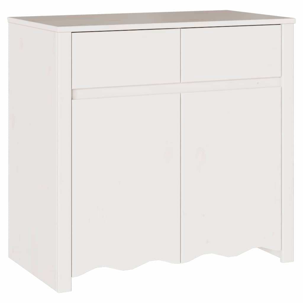 Sideboard Drammen Weiß 79 x 43 x 75,5 cm Massivholz Kiefer