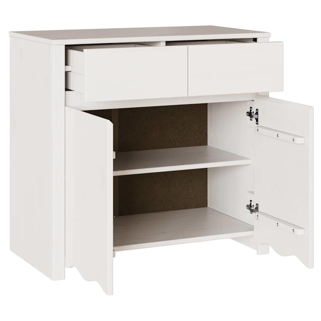 Sideboard Drammen Weiß 79 x 43 x 75,5 cm Massivholz Kiefer