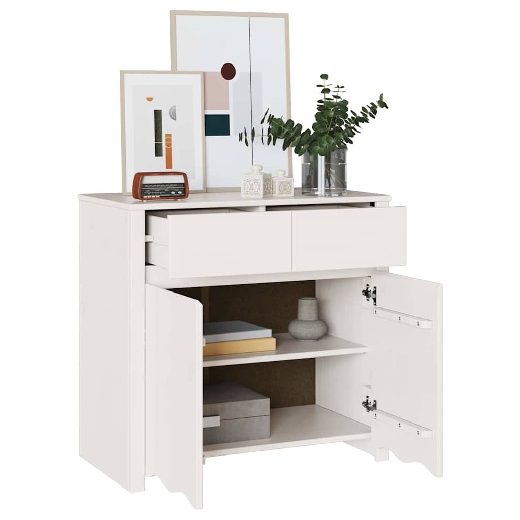 Sideboard Drammen Weiß 79 x 43 x 75,5 cm Massivholz Kiefer