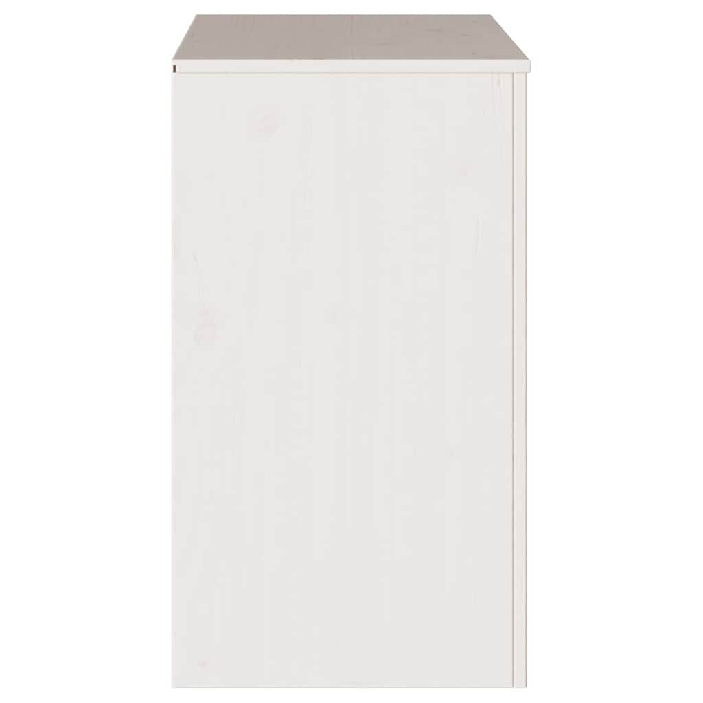 Sideboard Drammen Weiß 79 x 43 x 75,5 cm Massivholz Kiefer