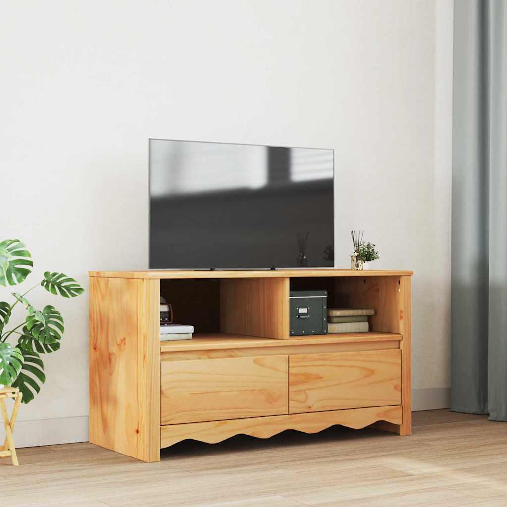 TV-Schränk Drammen Eiche 99 x 43 x 55 cm Massivholz Kiefer