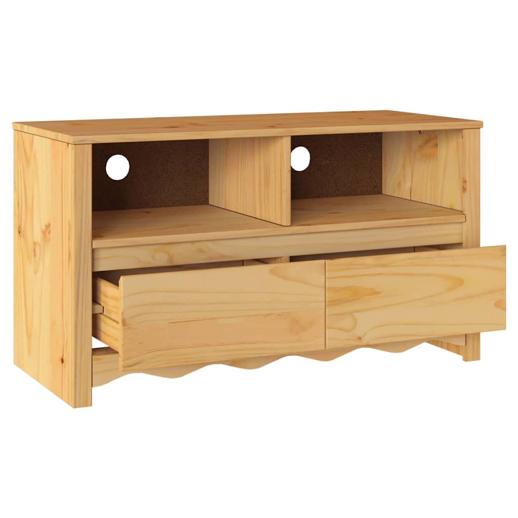 TV-Schränk Drammen Eiche 99 x 43 x 55 cm Massivholz Kiefer