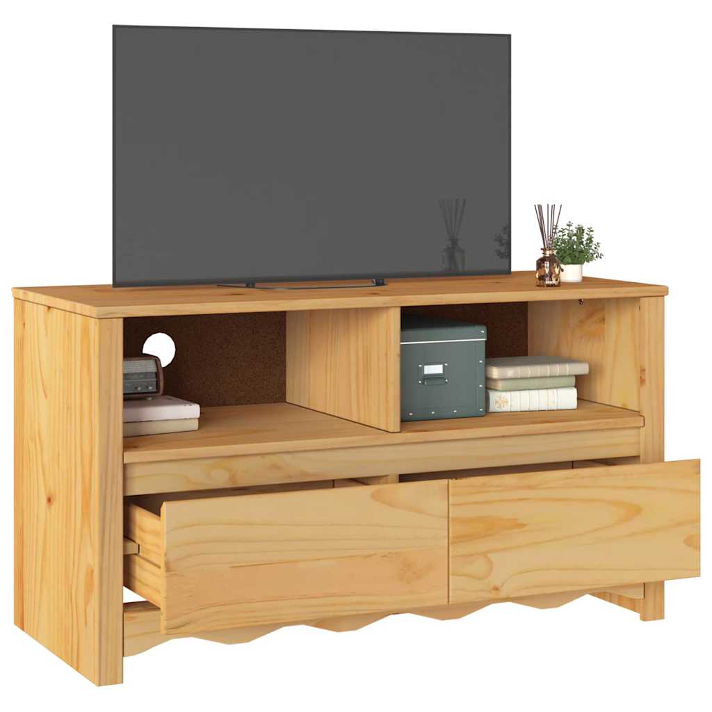 TV-Schränk Drammen Eiche 99 x 43 x 55 cm Massivholz Kiefer