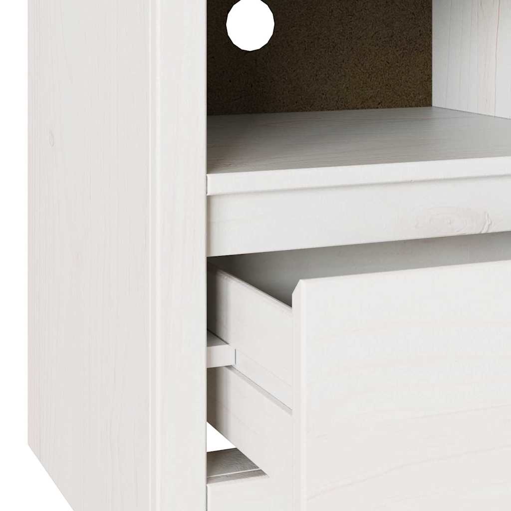 TV-Schränk Drammen Weiß 99 x 43 x 55 cm Massivholz Kiefer