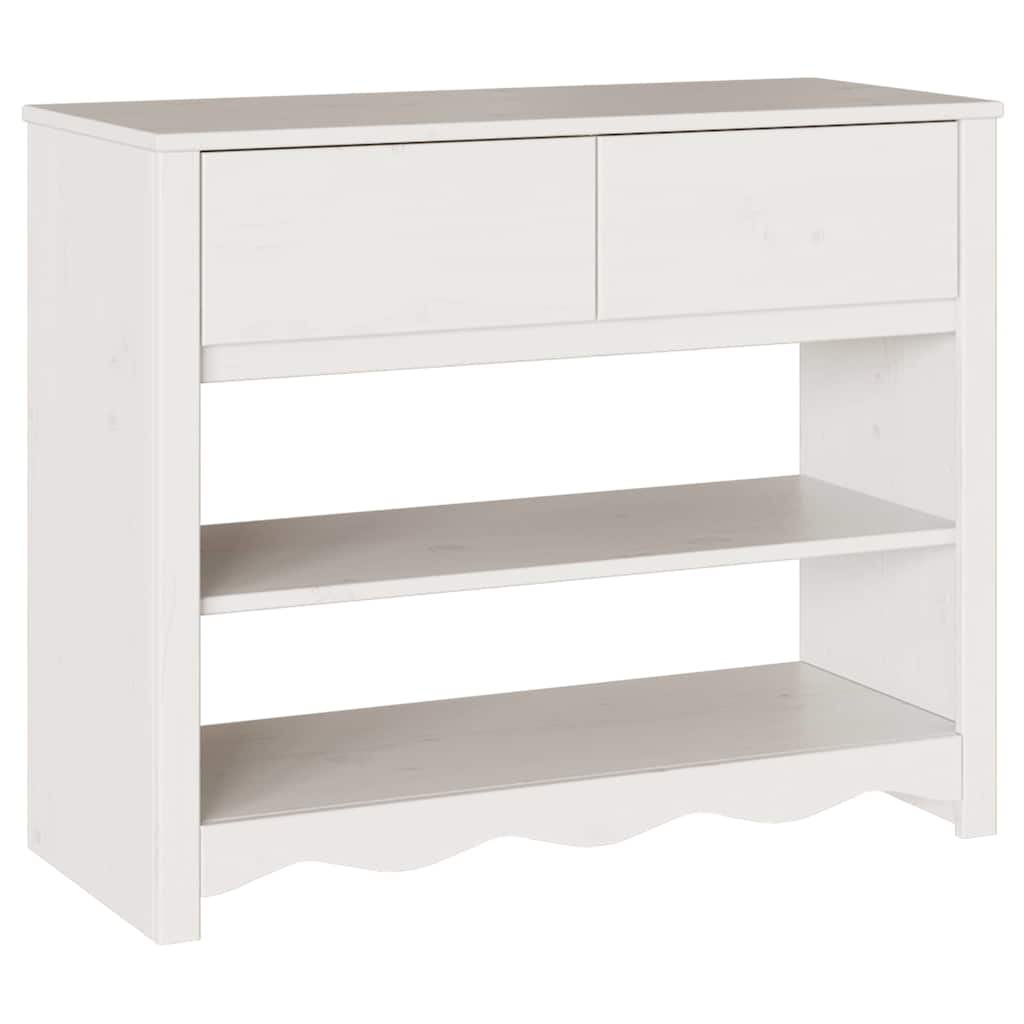 Konsolentisch mit Schubladen Drammen Weiß 89,5 x 37 x 73 cm
