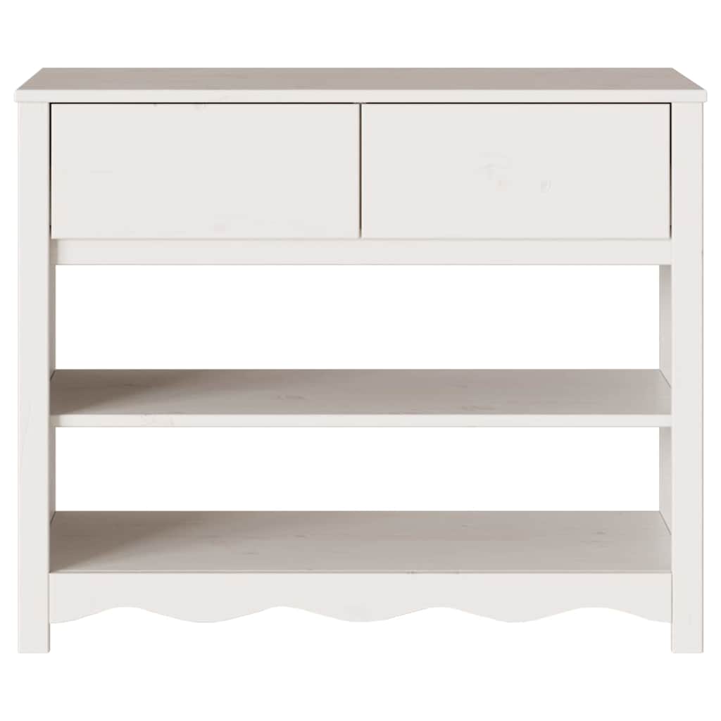 Konsolentisch mit Schubladen Drammen Weiß 89,5 x 37 x 73 cm