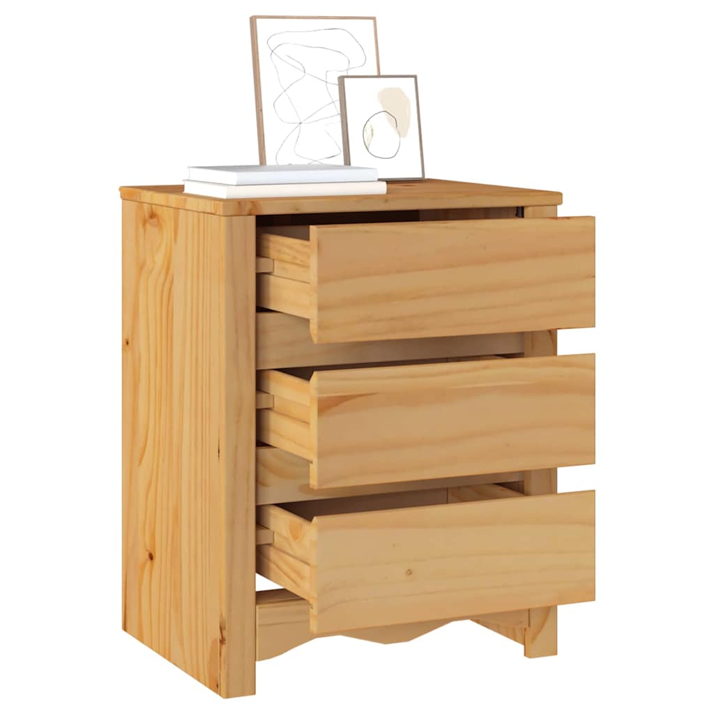 Couchtisch Drammen Eiche 45 x 35 x 56 cm Massives Kiefernholz