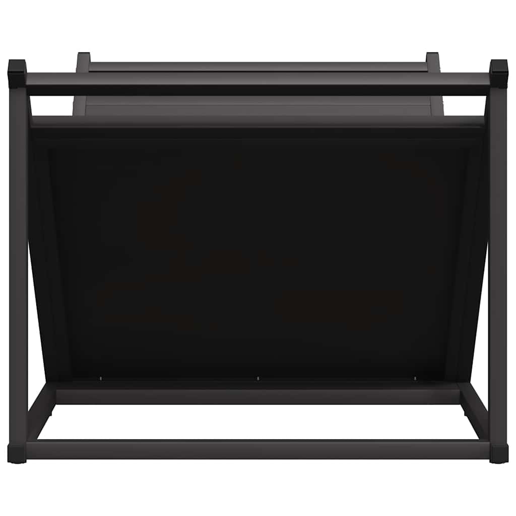 Brennholzregal Schwarz 70x43x34,5 cm Kaltgewalzter Stahl