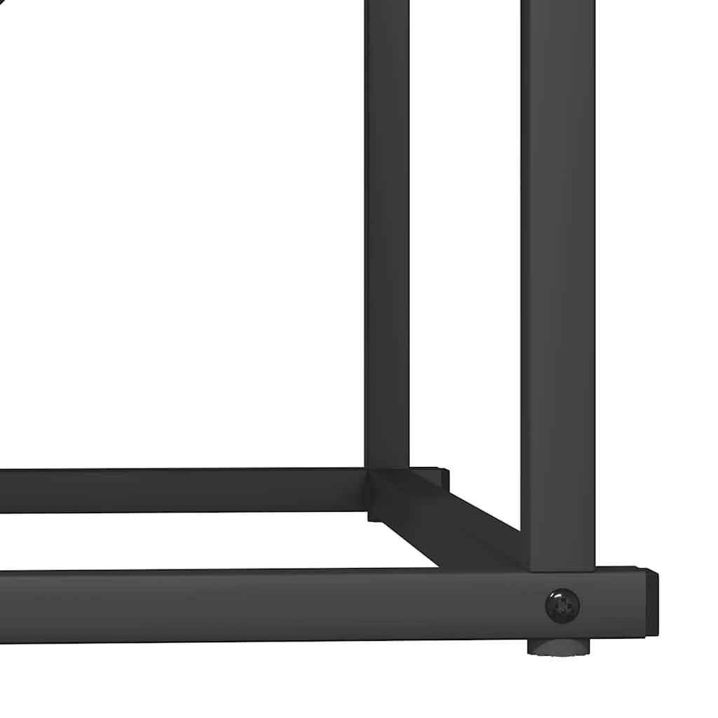Brennholzregal Schwarz 70x43x34,5 cm Kaltgewalzter Stahl