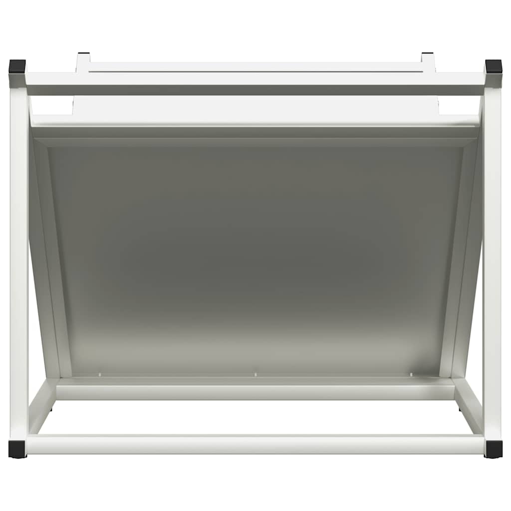 Brennholzregal Weiß 70x43x34,5 cm Kaltgewalzter Stahl