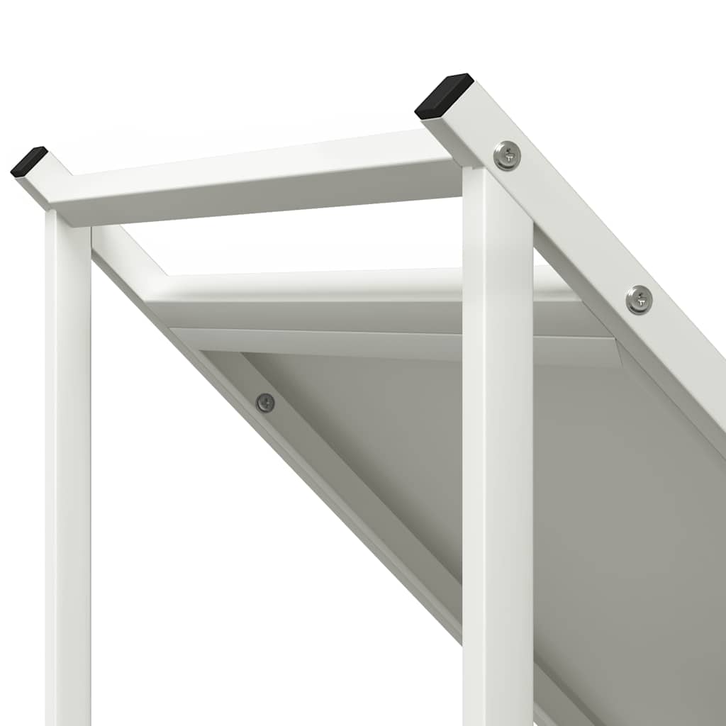 Brennholzregal Weiß 70x43x34,5 cm Kaltgewalzter Stahl