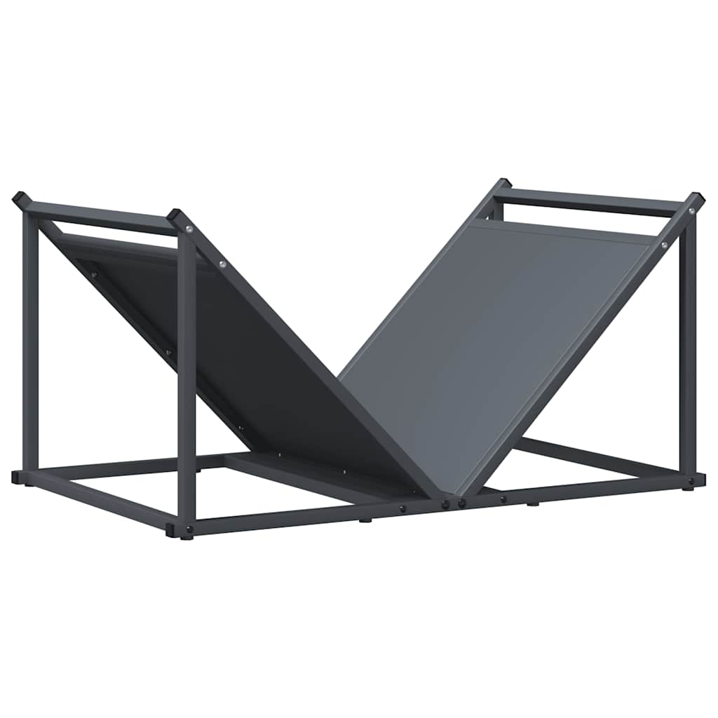 Brennholzregal Anthrazit 70x43x34,5 cm Kaltgewalzter Stahl