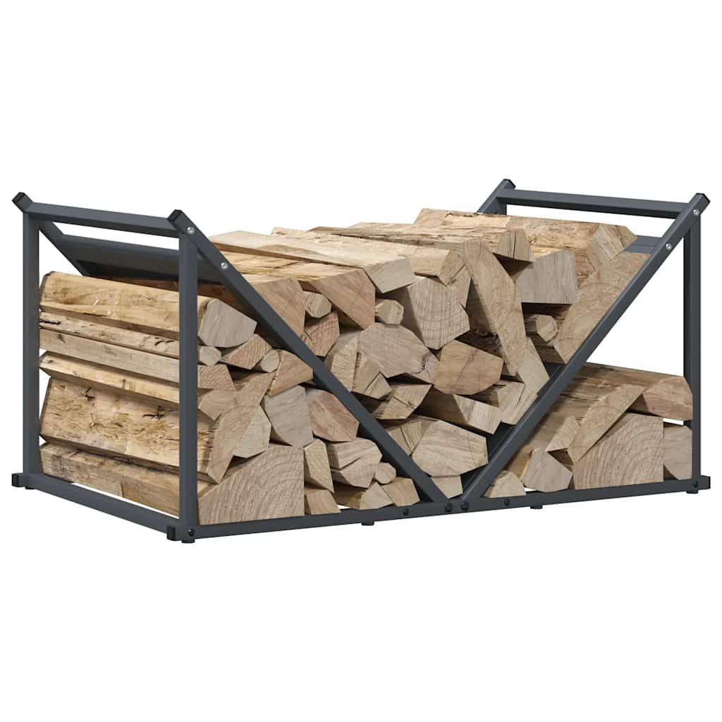 Brennholzregal Anthrazit 70x43x34,5 cm Kaltgewalzter Stahl