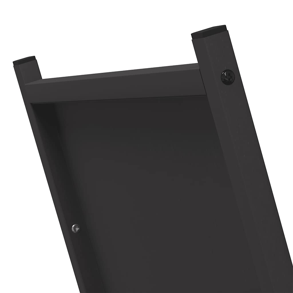 Brennholzregal Schwarz 69,5x35x81 cm Kaltgewalzter Stahl