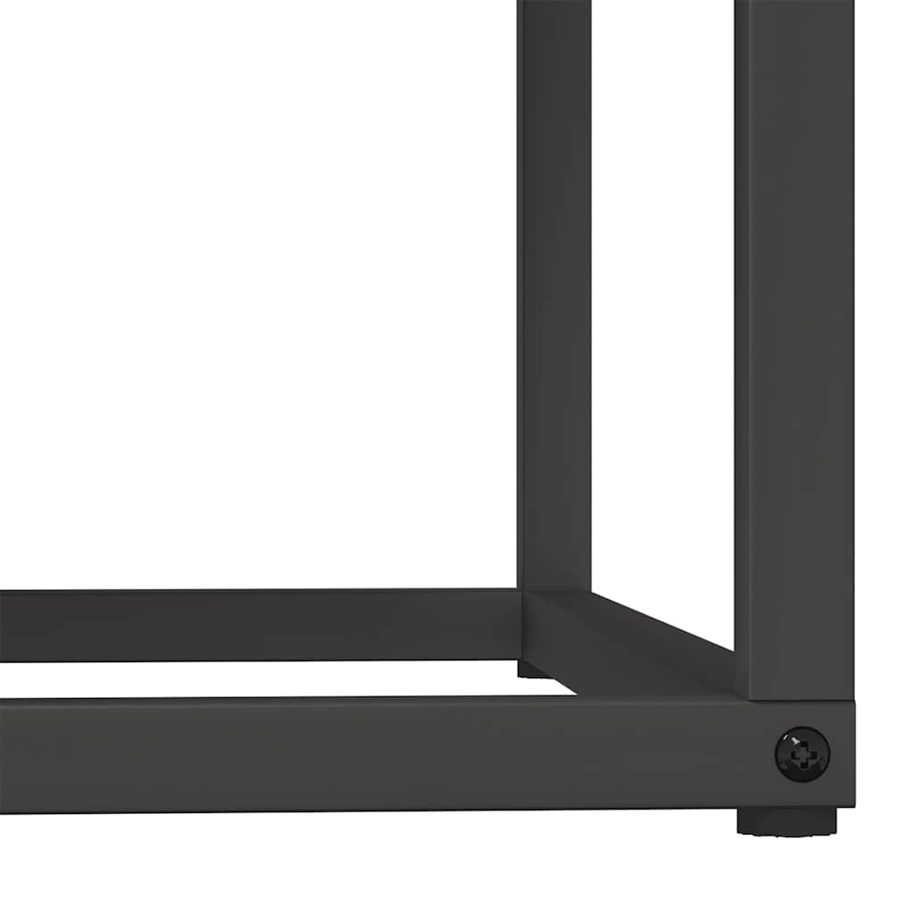 Brennholzregal Schwarz 69,5x35x81 cm Kaltgewalzter Stahl