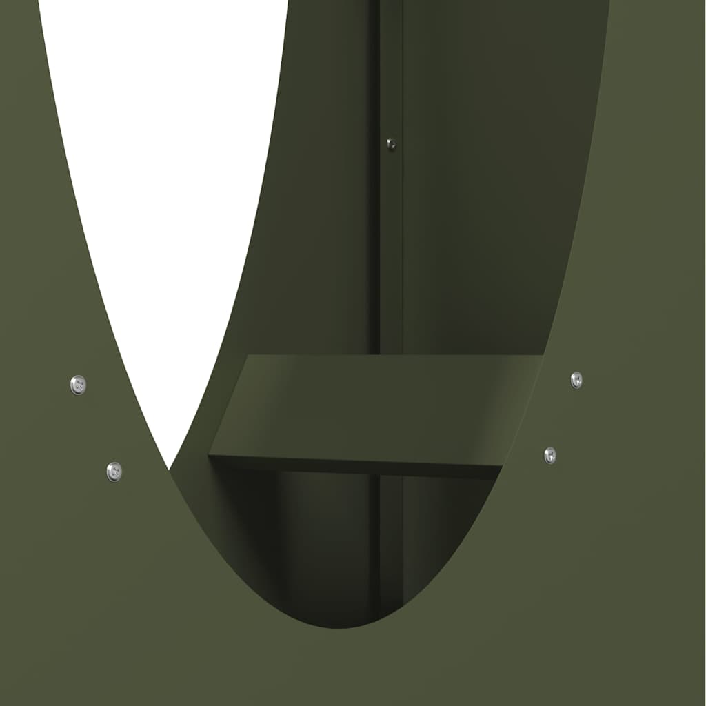 Brennholzregal Olivgrün 50x23x100 cm Kaltgewalzter Stahl