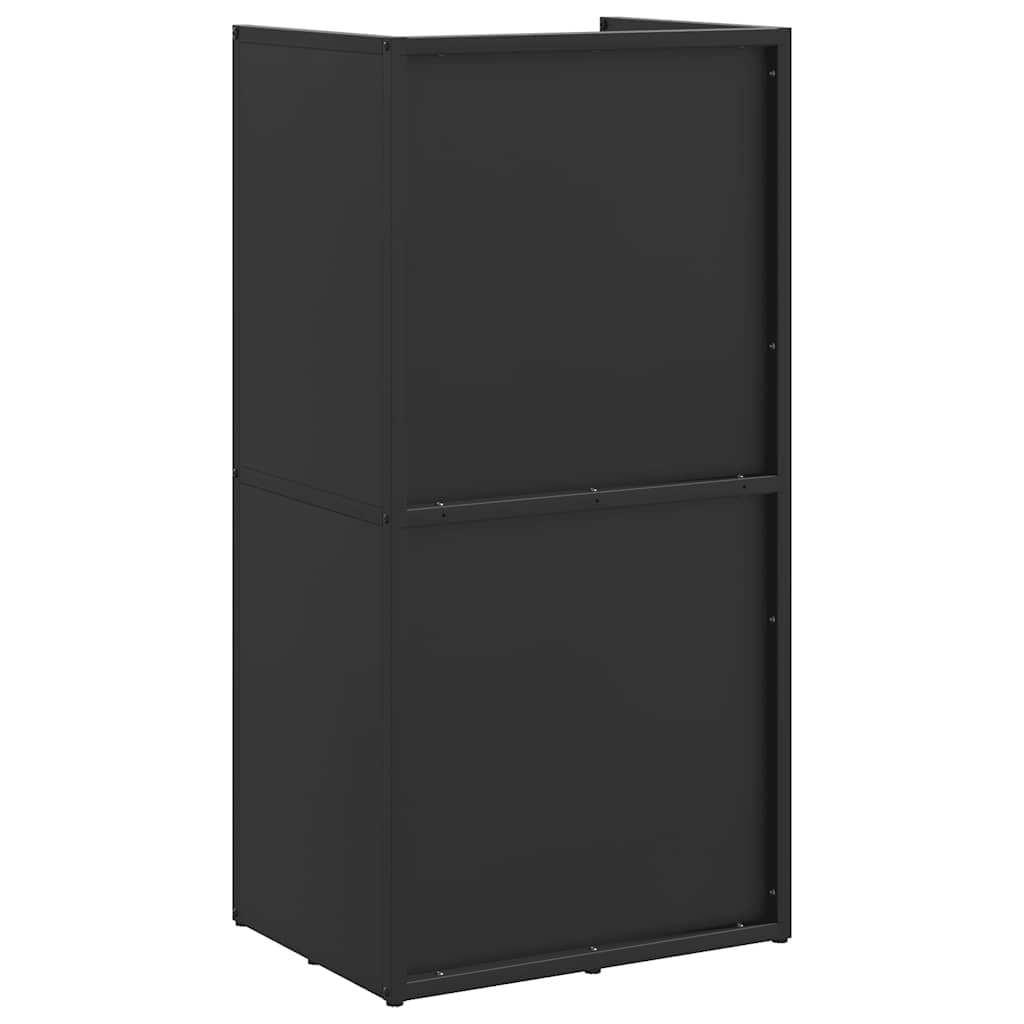 Brennholzregal Schwarz 40x30x80 cm Kaltgewalzter Stahl