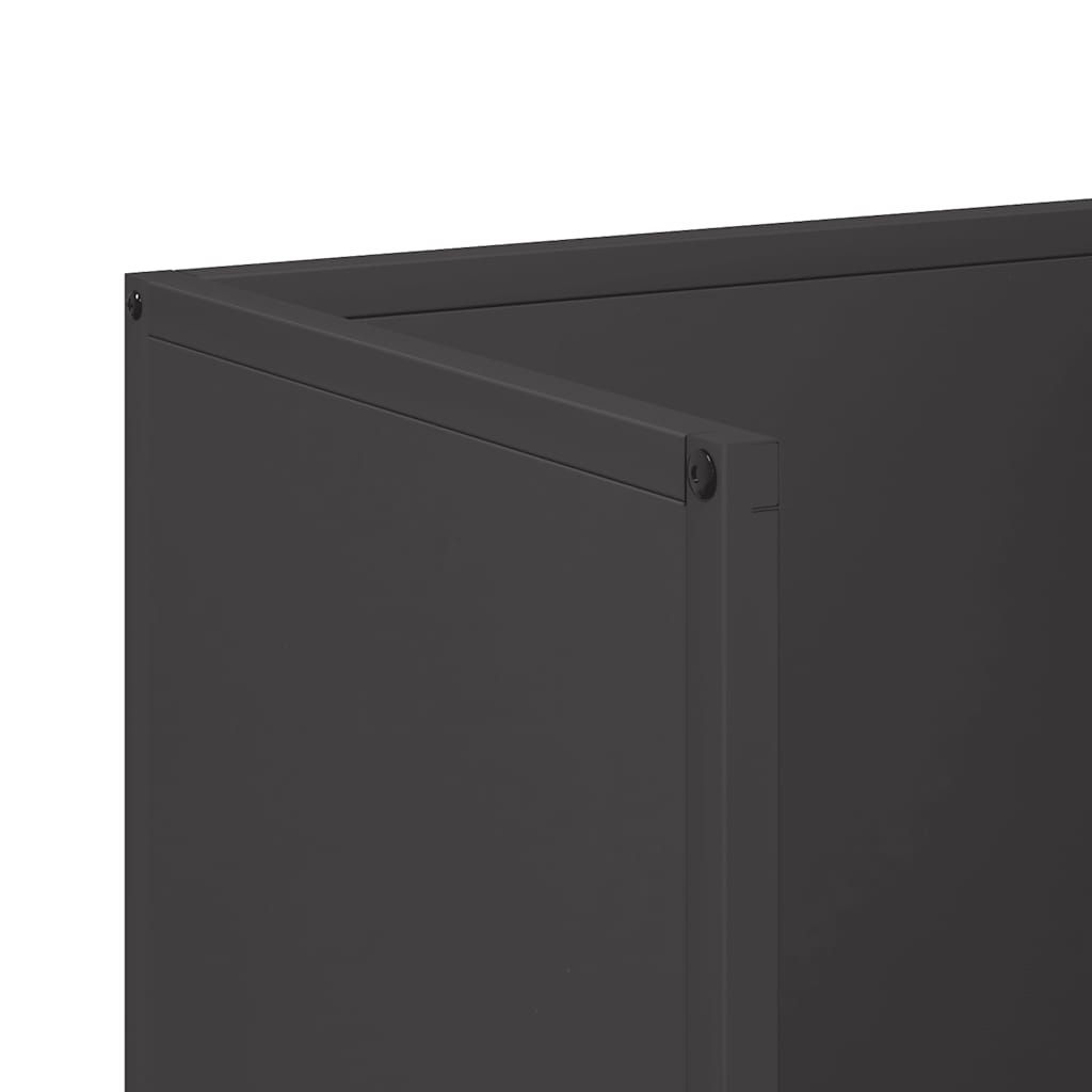Brennholzregal Schwarz 40x30x80 cm Kaltgewalzter Stahl