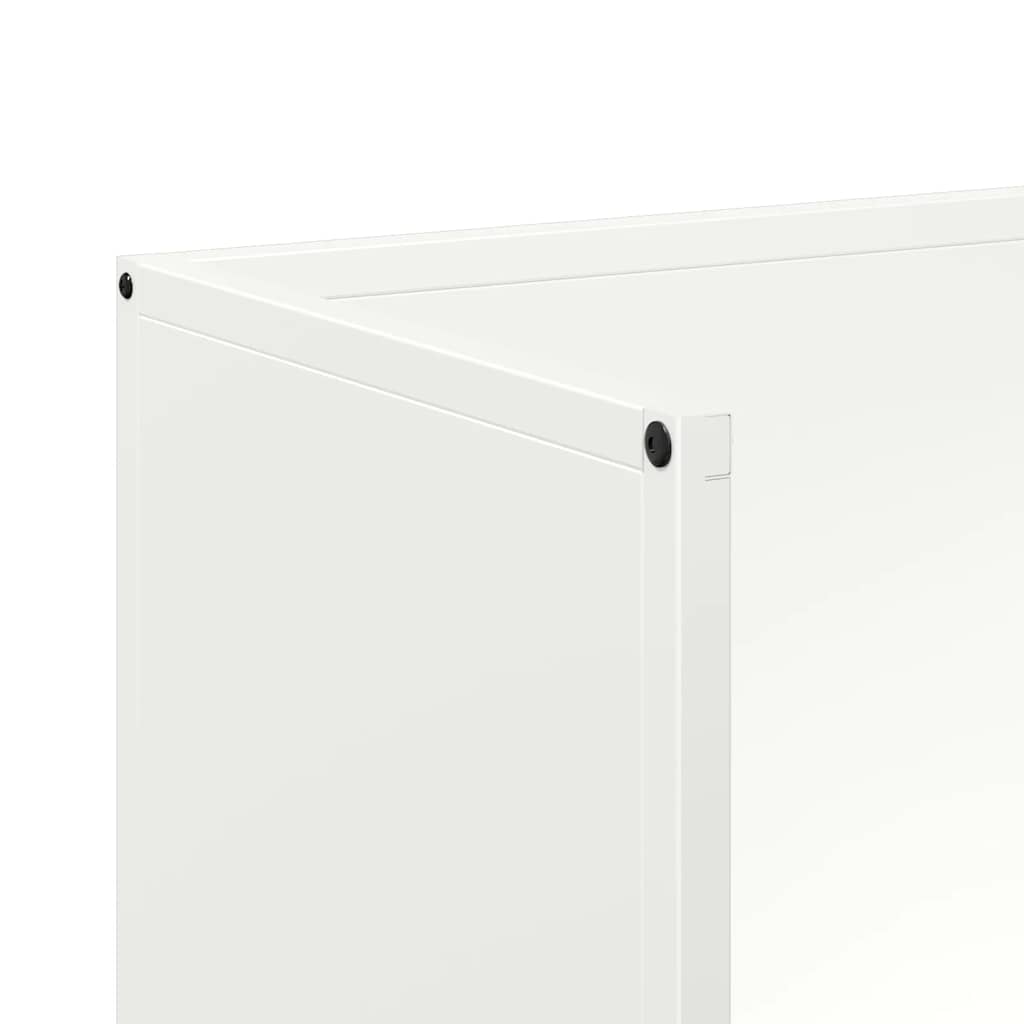 Brennholzregal Weiß 40x30x80 cm Kaltgewalzter Stahl