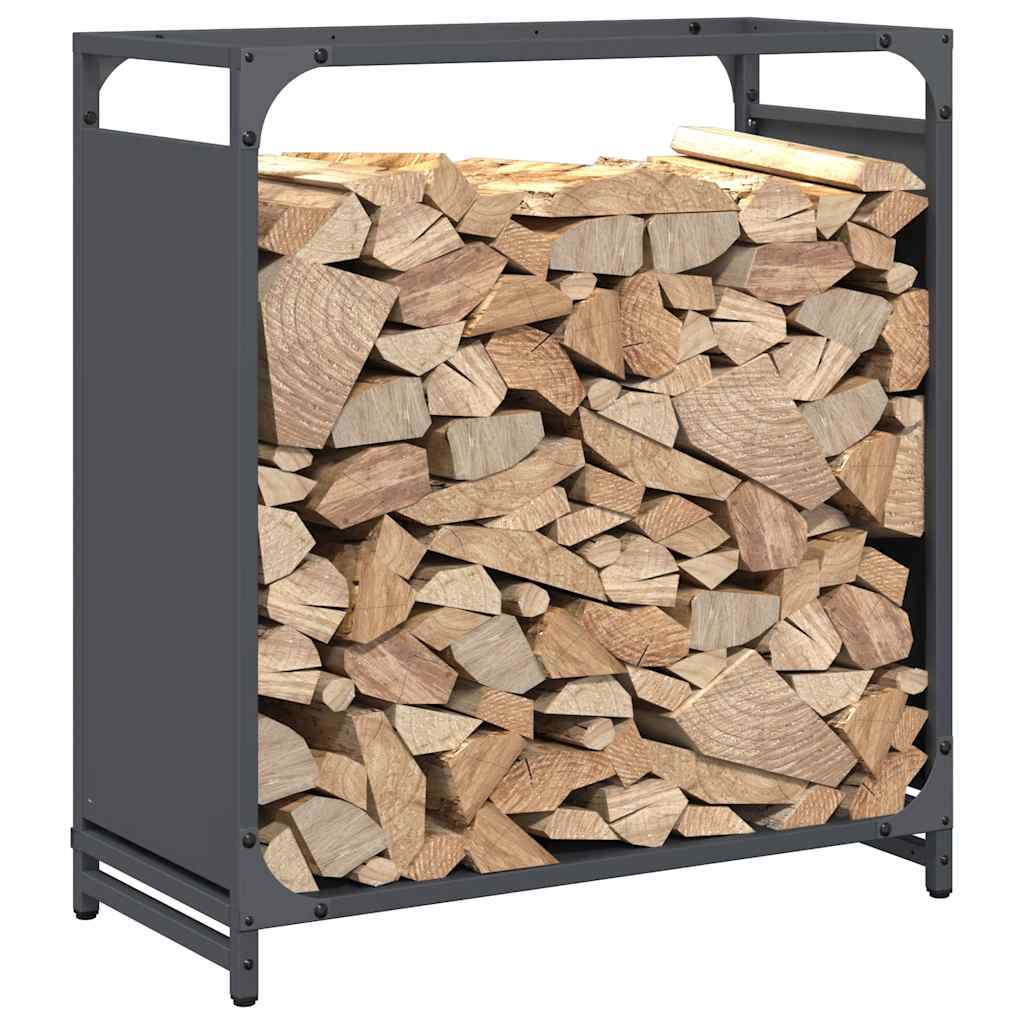 Brennholzregal Anthrazit 60x28x65 cm Kaltgewalzter Stahl