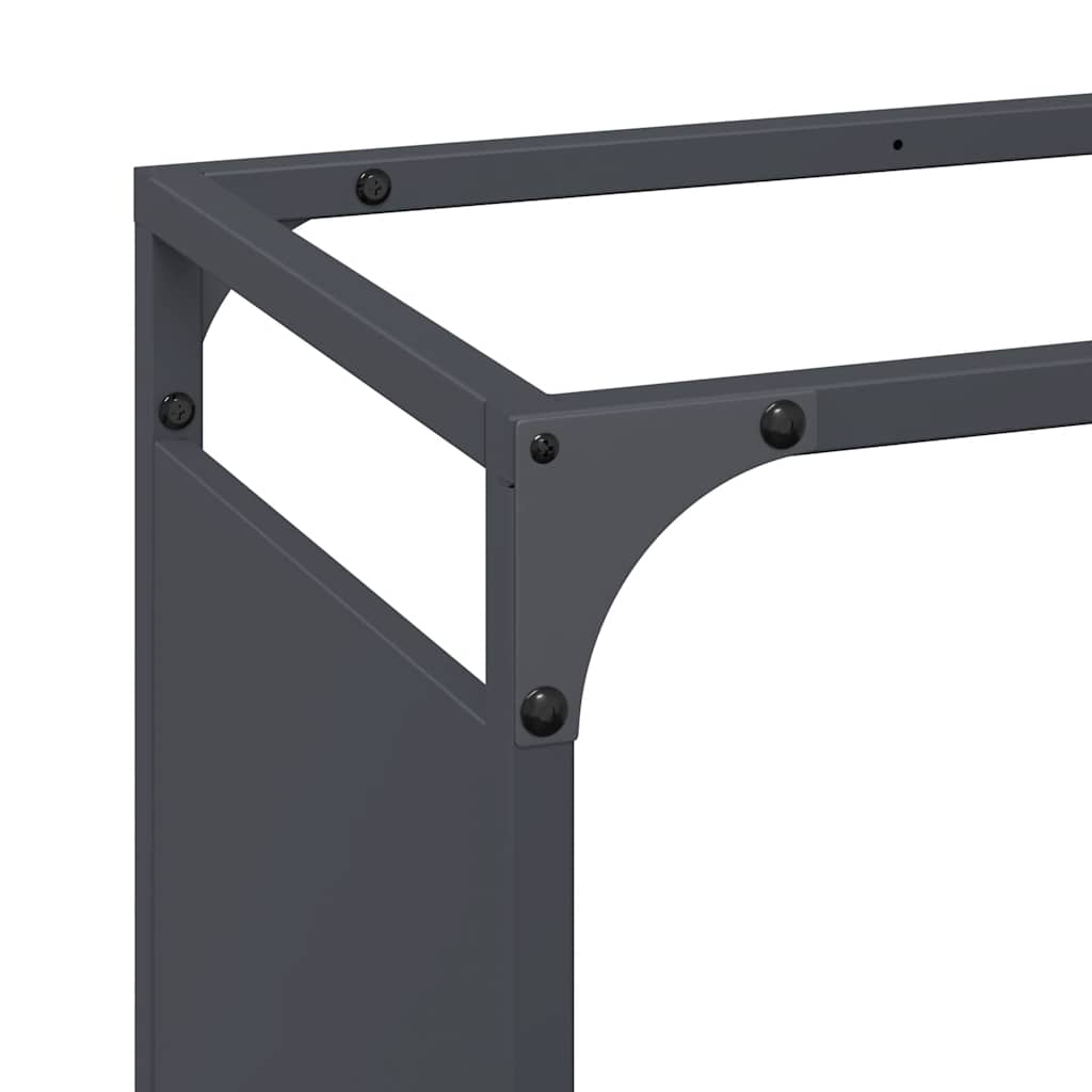 Brennholzregal Anthrazit 60x28x65 cm Kaltgewalzter Stahl