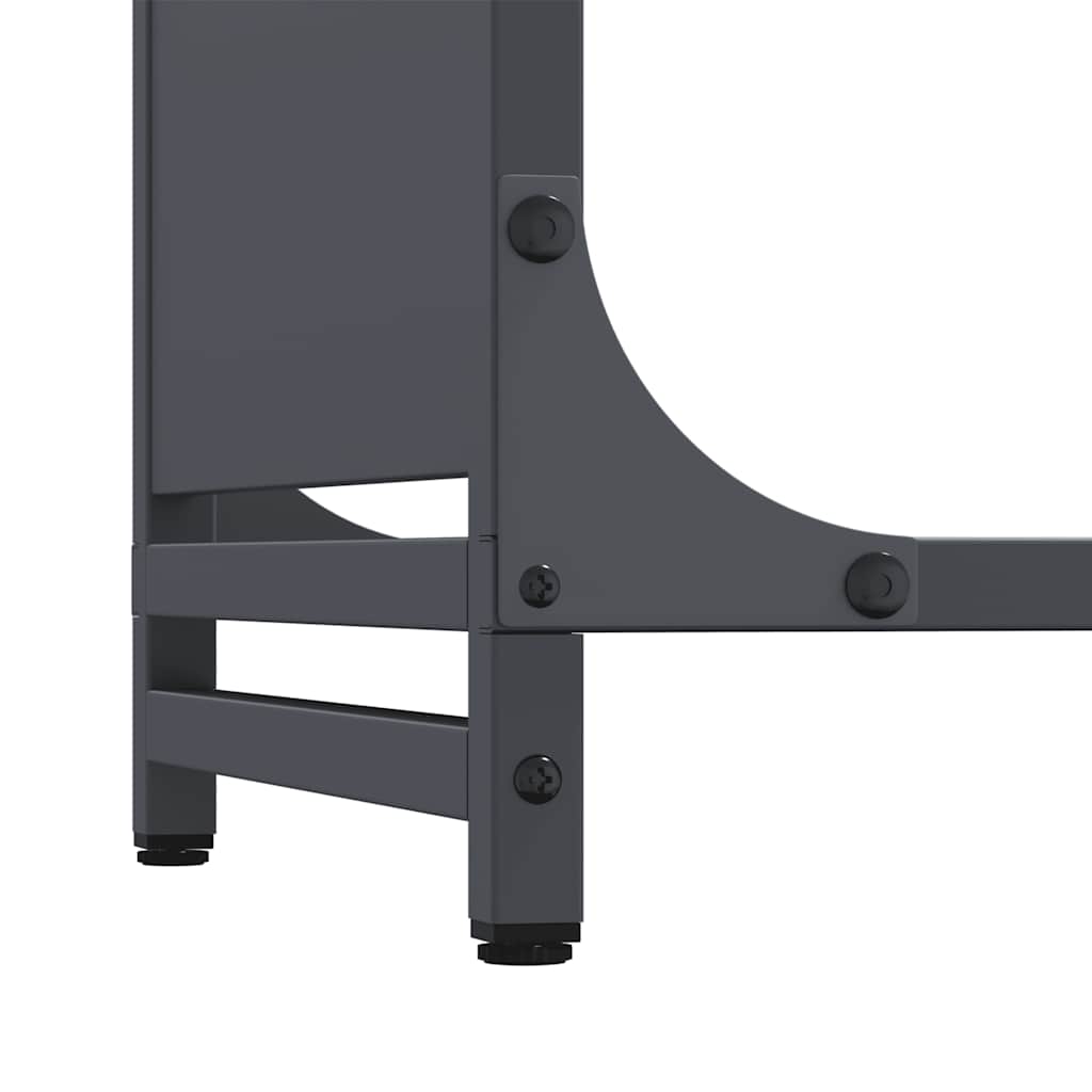 Brennholzregal Anthrazit 90x28x65 cm Kaltgewalzter Stahl