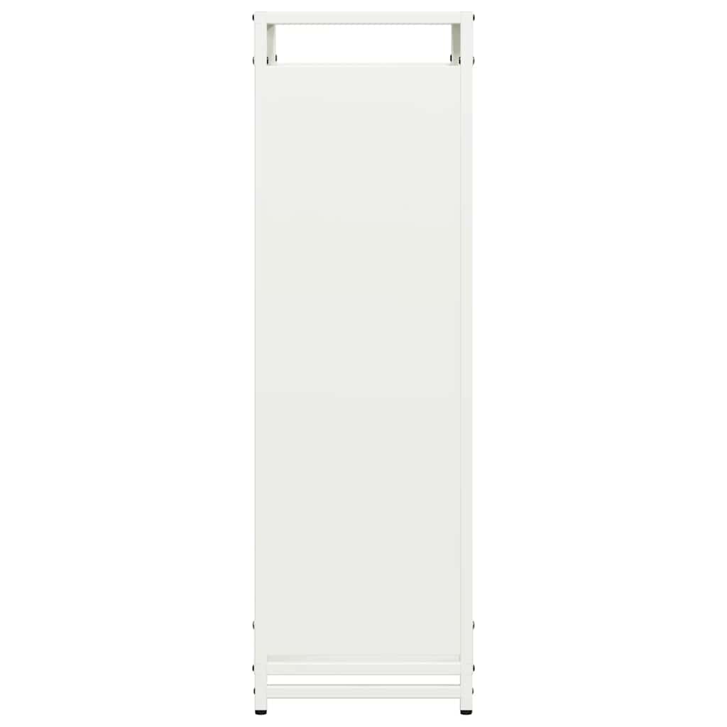 Brennholzregal Weiß 44x28x90 cm Kaltgewalzter Stahl