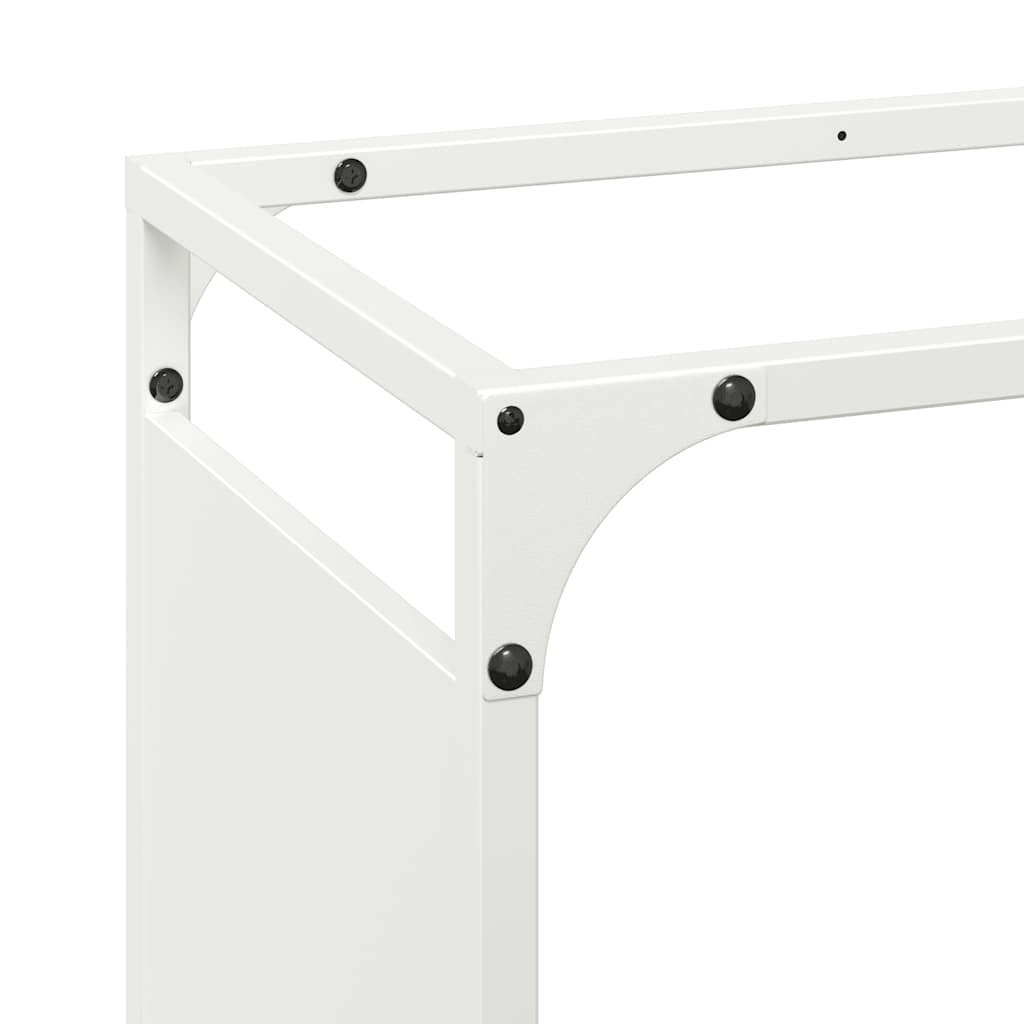 Brennholzregal Weiß 44x28x90 cm Kaltgewalzter Stahl
