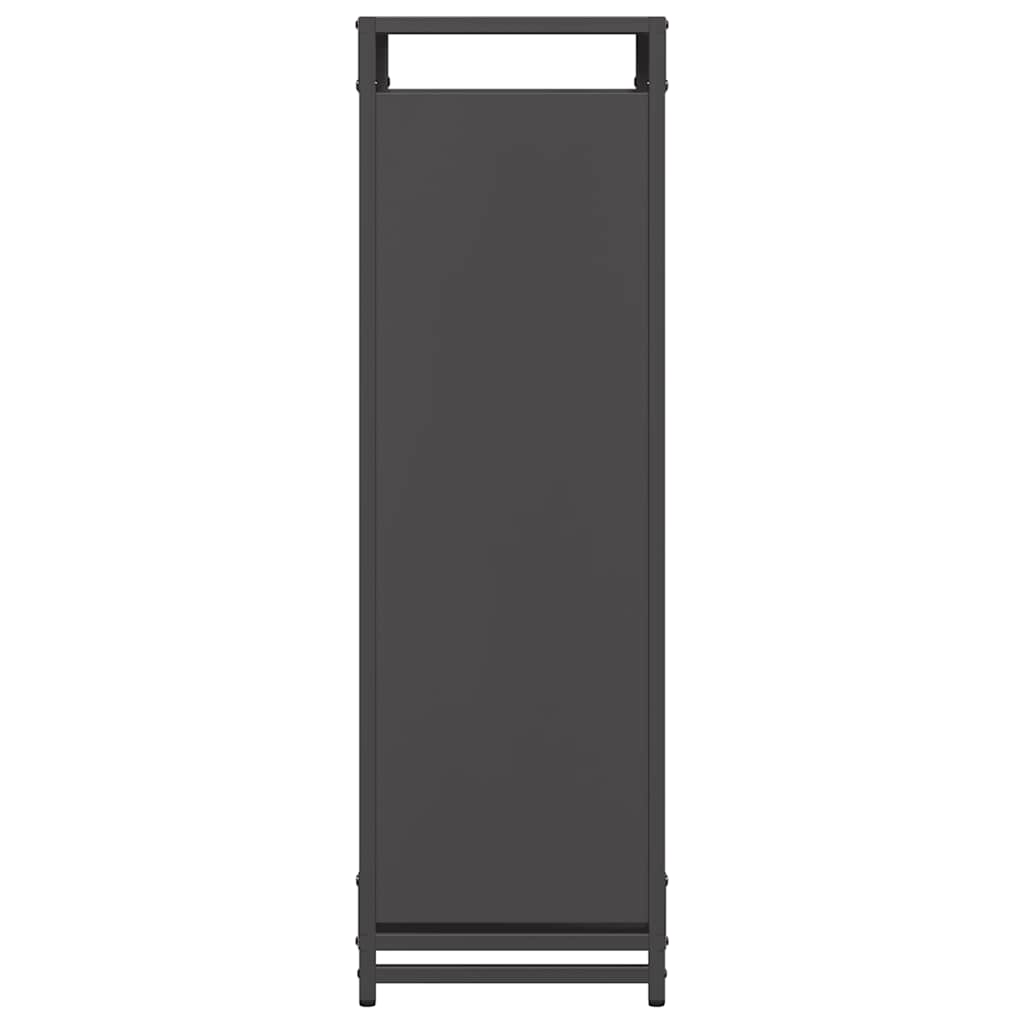 Brennholzregal Schwarz 60x28x90 cm Kaltgewalzter Stahl