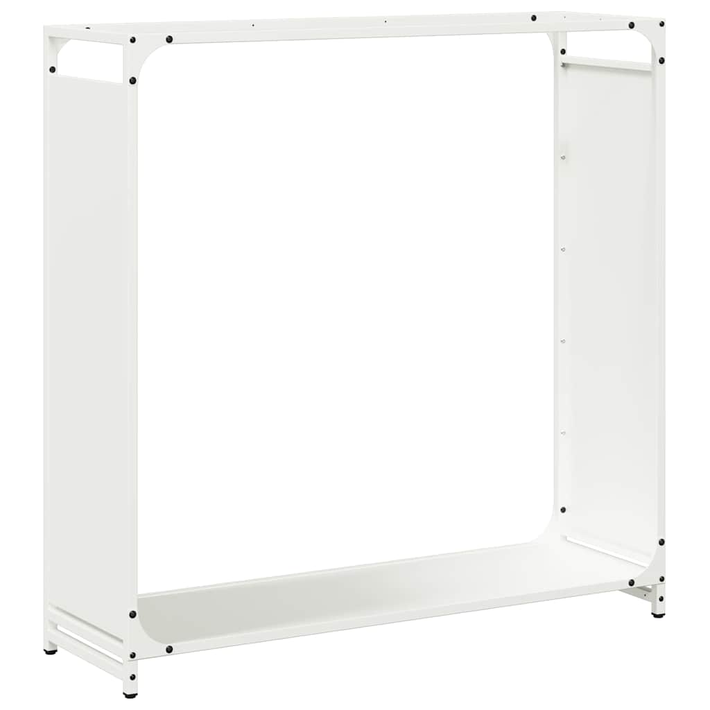 Brennholzregal Weiß 90x28x90 cm Kaltgewalzter Stahl