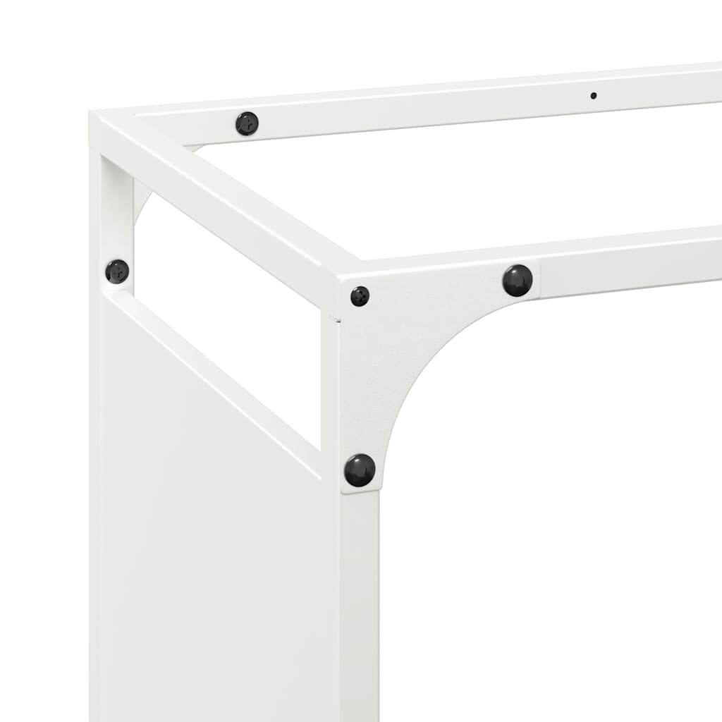 Brennholzregal Weiß 90x28x90 cm Kaltgewalzter Stahl