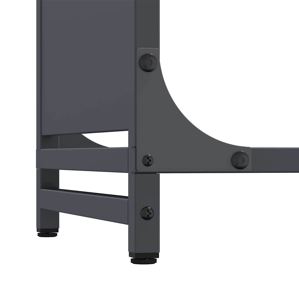 Brennholzregal Anthrazit 90x28x90 cm Kaltgewalzter Stahl