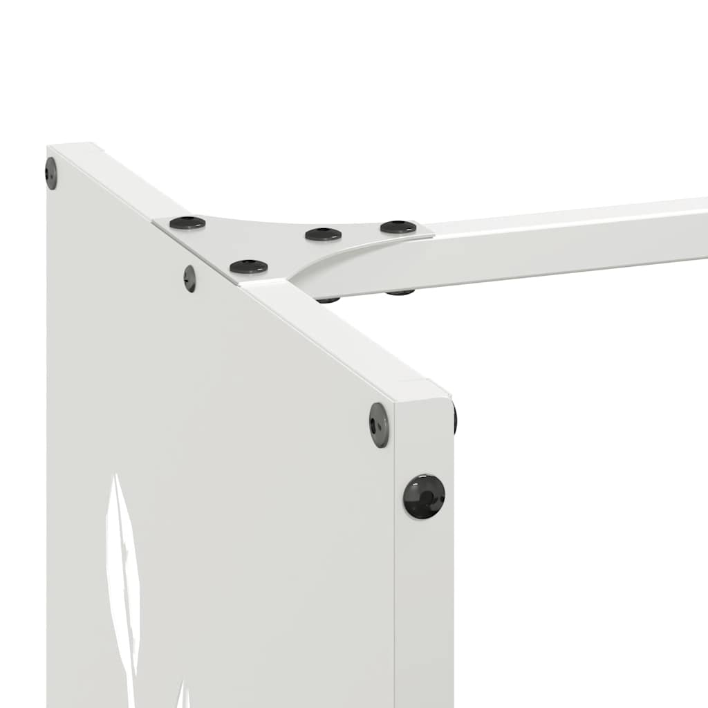 Brennholzregal Weiß 40x30x80 cm Kaltgewalzter Stahl