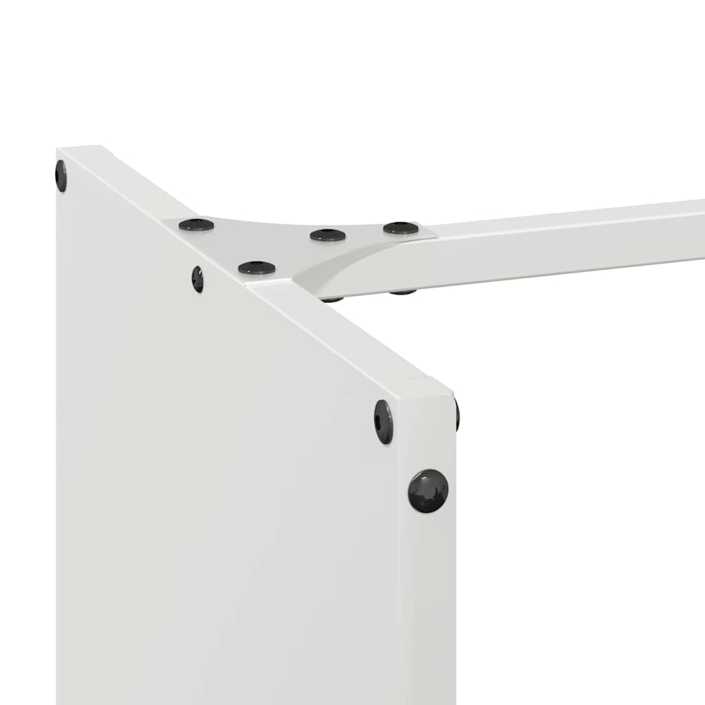 Brennholzregal Weiß 40x30x80 cm Kaltgewalzter Stahl