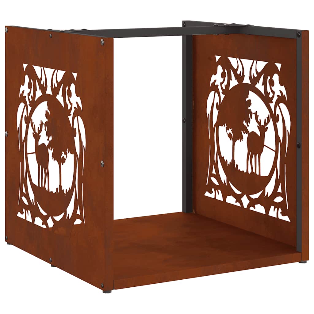 Brennholzregal 40x40x40 cm Wetterfester Stahl