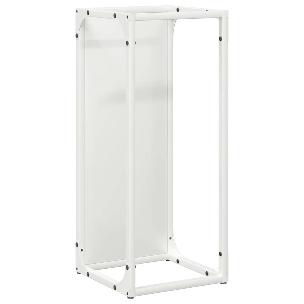 Brennholzregal Weiß 25x25x60 cm Kaltgewalzter Stahl